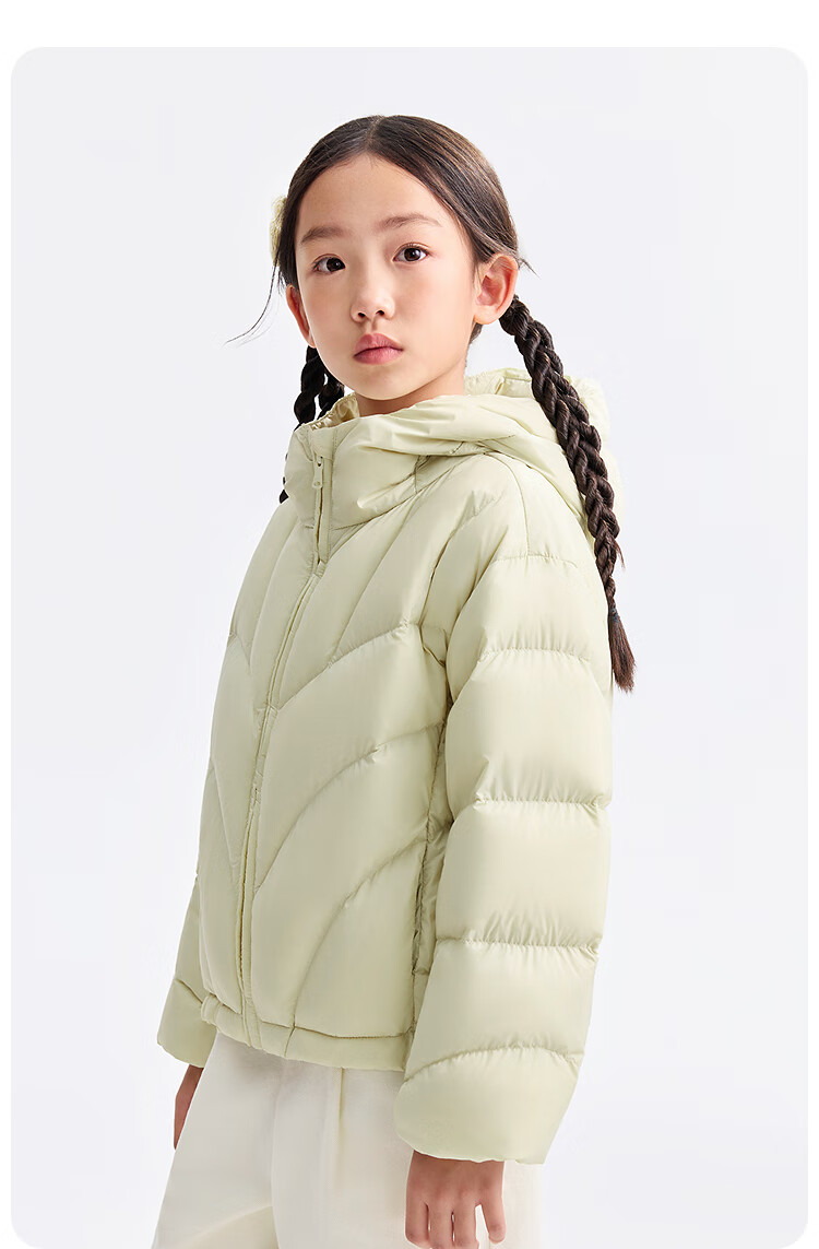 Annil Kids Girls Short Down Jacket 2025 Winter New Warm Coat Black 140 7
