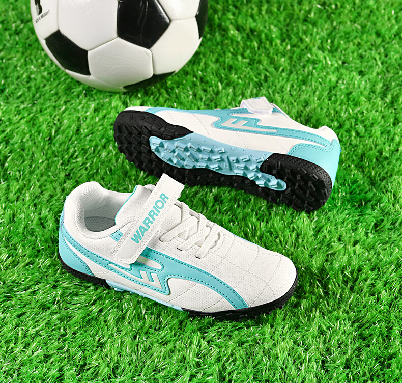 Huili Soccer Shoes with TF Turf Studs, Velcro, And No Laces for Men, Women, And Children, Suitable for School And Grass Fields, Model 595, Navy Blue, Size 31 15