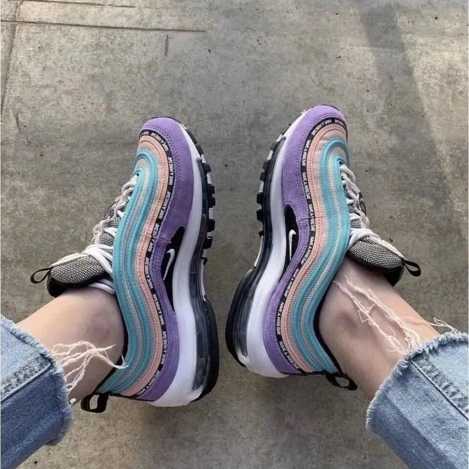 【官方旗舰】airmax97子弹跑步鞋全掌气垫鞋银子弹3m反光圣水笑脸男女