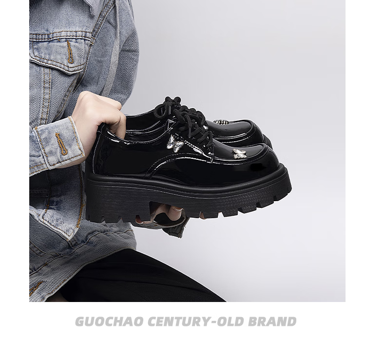Global Platform Loafers Women 2026 New Summer Bowknot Versatile Casual Black Leather Shoes Height Increasing Flats 7