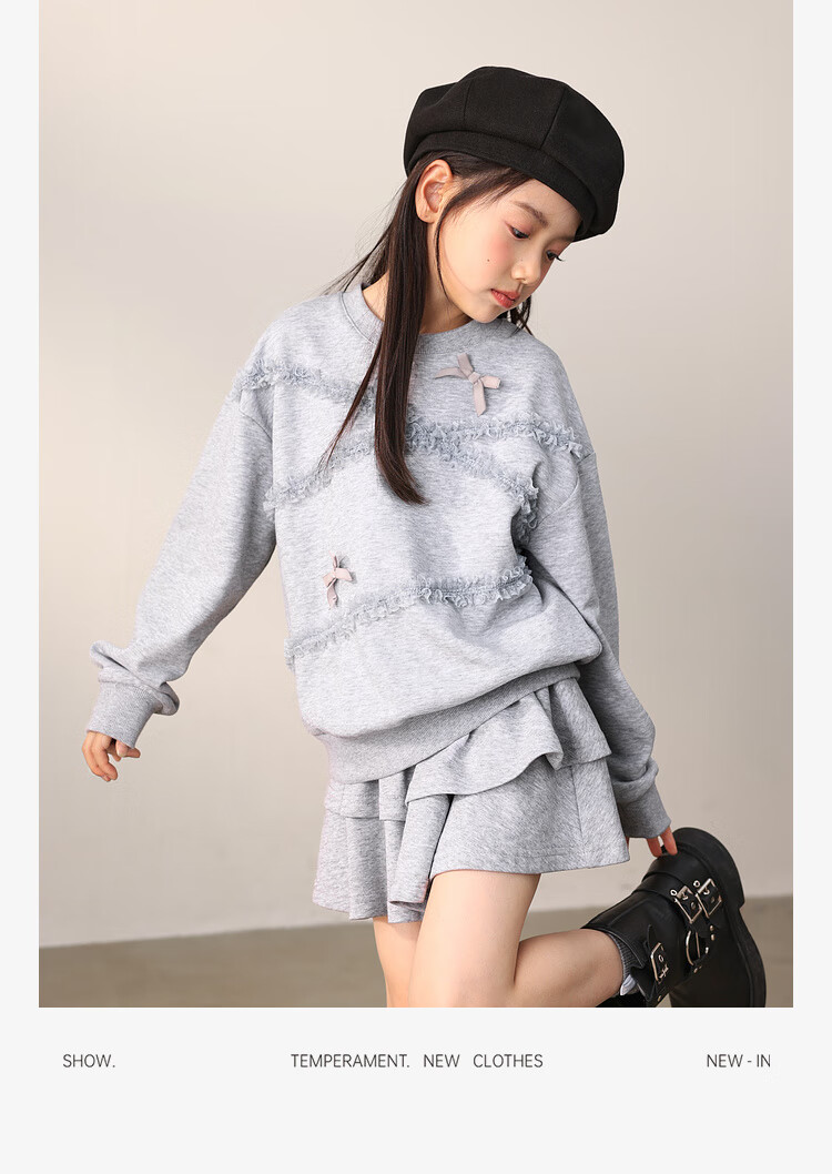 LUSON Chen Dazhu Girls Casual Set Autumn Thin Big Kids Sportswear Children's Autumn Clothes 19