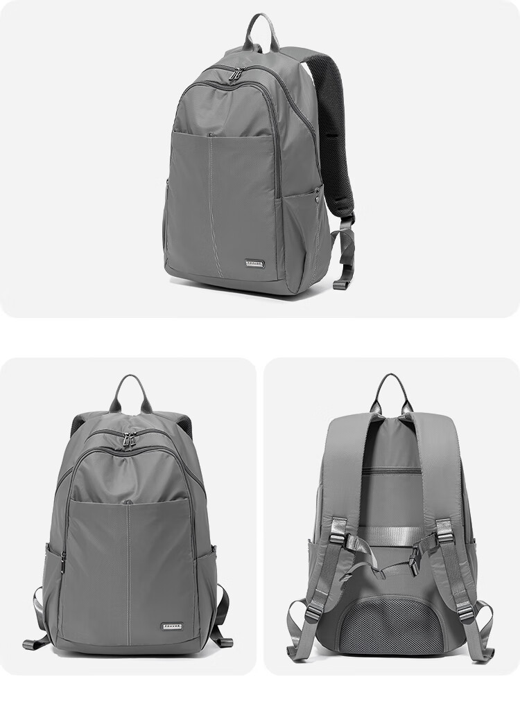 FOUVOR Fashion Women's Outdoor Casual Oxford Cloth Backpack Large Capacity Short Trip School Bag Gray 9