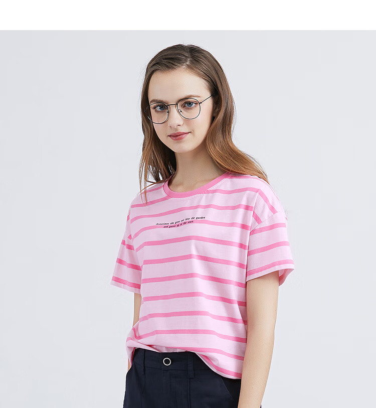 女装 t恤 真维斯(jeanswest) 真维斯短袖t恤女夏装新款女士纯棉圆领