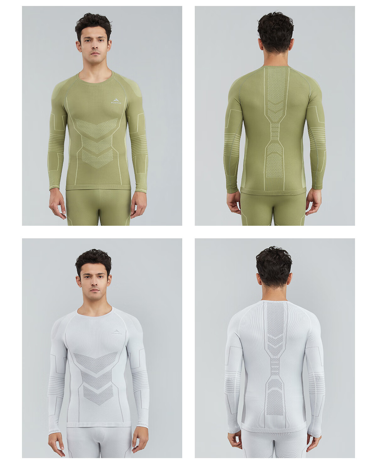 SURPINE Reverse Cold Series Ski Thermal Quick-Dry Shirt for Men And Women, Moisture-Wicking Breathable Running Functional Underwear 11