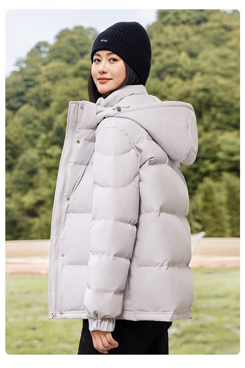YAYA Women's Short Down Jacket 2025 Winter Thickened Warm Anti-Cold Loose Fit Outerwear 7