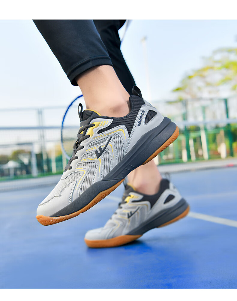 Warrior Badminton Shoes Table Tennis Shoes Tennis Shoes Training Shoes Unisex Parent-Child Model 1033 Size 40 White Pink 16