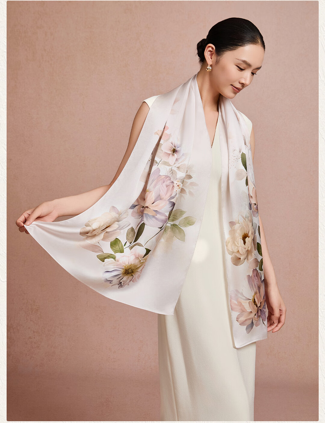 Shanghai Story [Upgraded 30% Encryption] Pure Silk Scarf Gift Box Mulberry Silk Shawl Birthday Gift for Mom Women 16