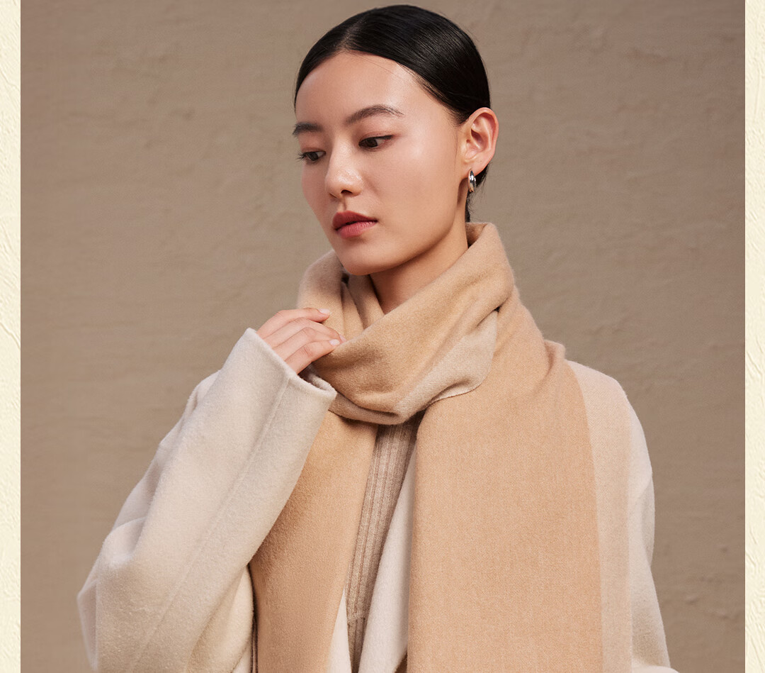 Shanghai Story Autumn Winter New Pure Wool Scarf Shawl Soft Warm Gift for Mom Elders Birthday New Year Women Neck Warmer 15
