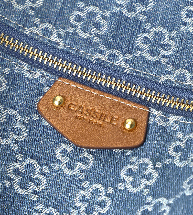 CASSILE Women's Shoulder Bag, Denim Commuter Large Capacity Light Luxury Underarm Bag, 520 Gift 6