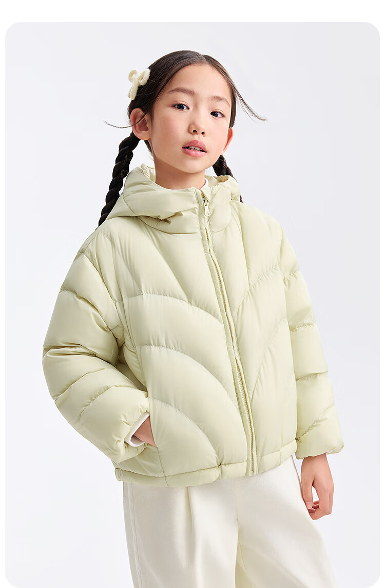 Annil Kids Girls Short Down Jacket 2025 Winter New Warm Coat Black 140 5