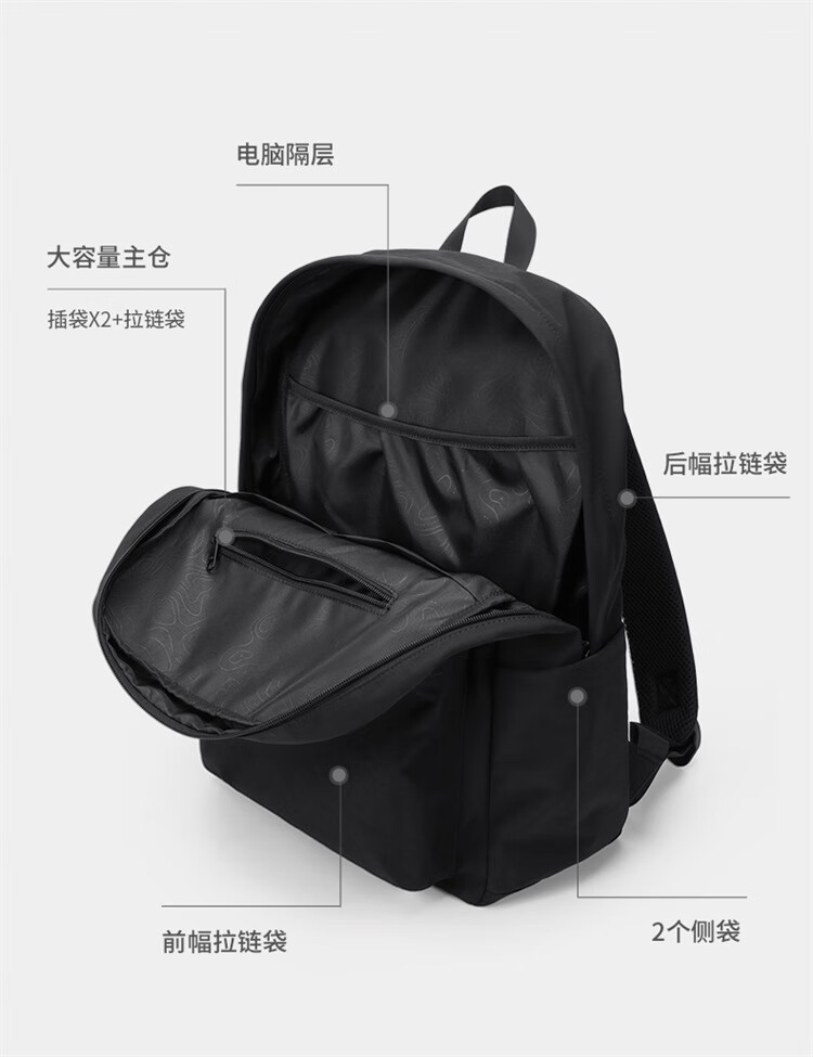 GOLF Trendy Lightweight Men's 14-inch Laptop Backpack Casual Travel School Bag for College Students 2