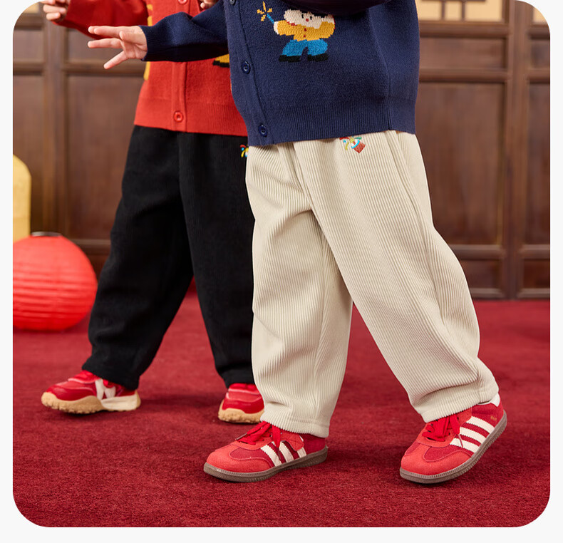 Dudu Baby New Year Children's Winter Pants Boys Girls Casual Pants Black 90 7