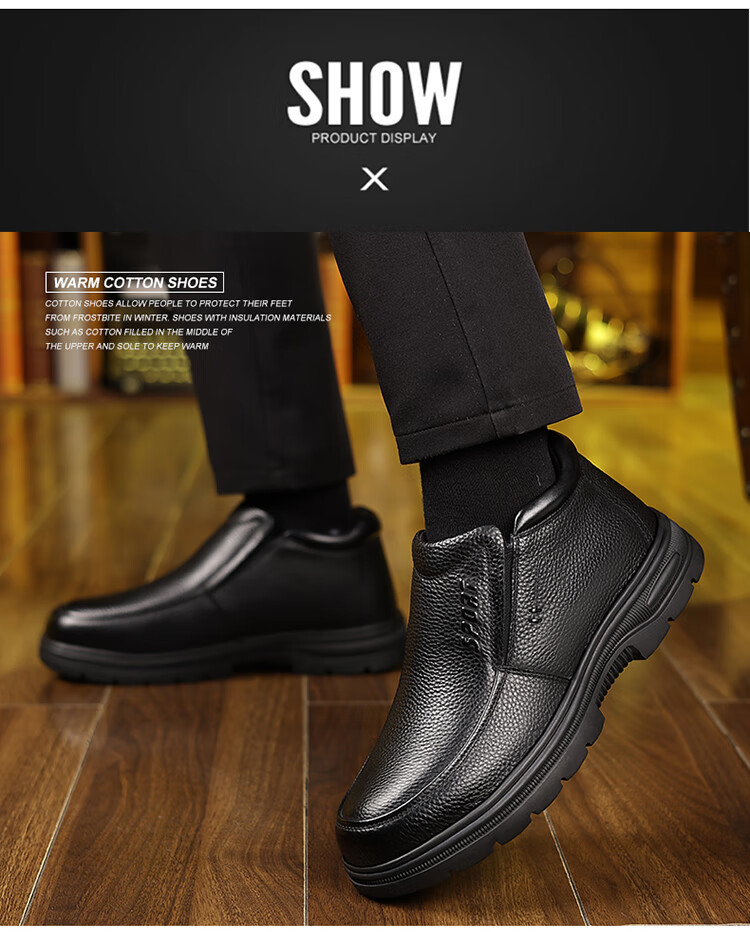 Hengyuanxiang Men's Slip-On Business Casual Breathable Driving Loafers J1628 Black 44 23