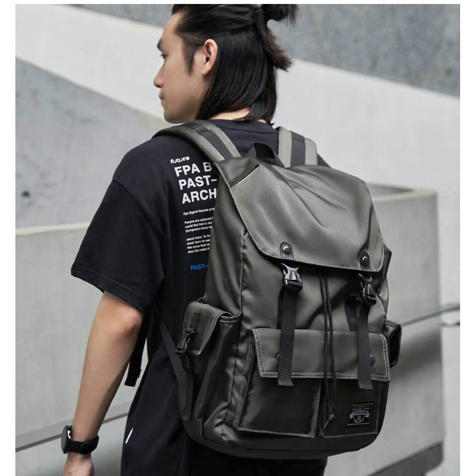 Fanzhe New Men's Backpack Trendy College Student Travel Laptop Bag Middle and High School Student Schoolbag 5