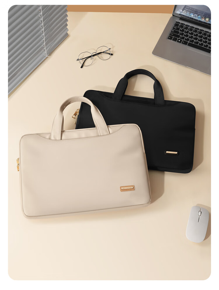 GOLF Lightweight Business Laptop Bag Women's 14-Inch Briefcase Commuter Tote with Hidden Handle Sleeve 6
