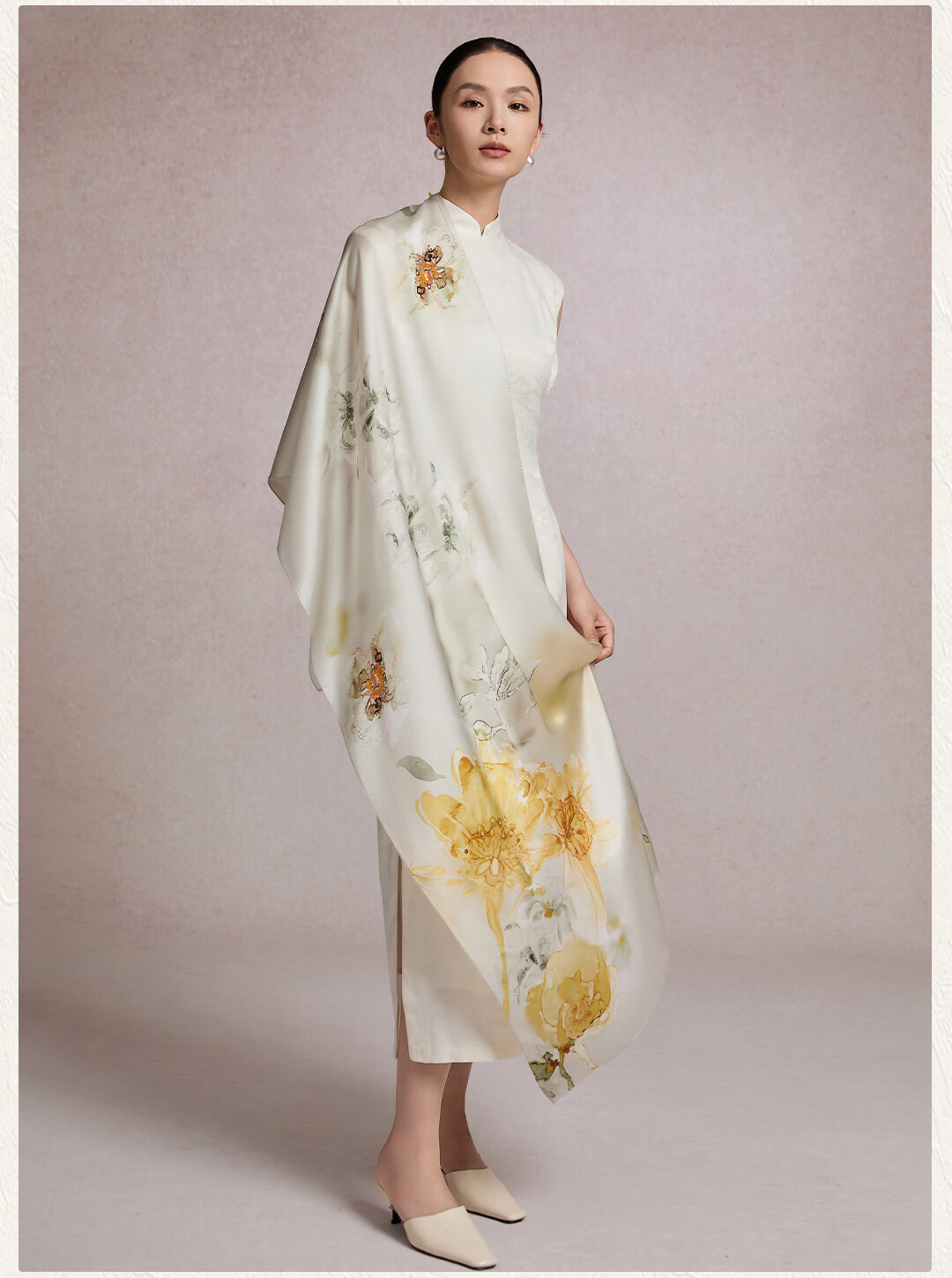 Shanghai Story [Upgraded 30% Encryption] Pure Silk Scarf Gift Box Mulberry Silk Shawl Birthday Gift for Mom Women 7