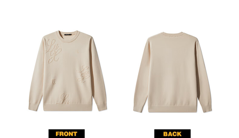 CABBEEN Deodorizing Yarn Wool Knit Long Sleeve Men's Jacquard Sweater Winter Wearable Inner and Outer Layer 3