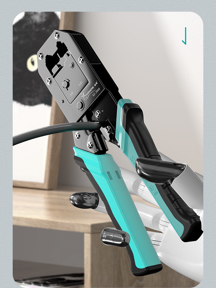 山泽(samzhe) 网线钳 水晶头8p网络电话6p多功能压剥剪钳压接线钳