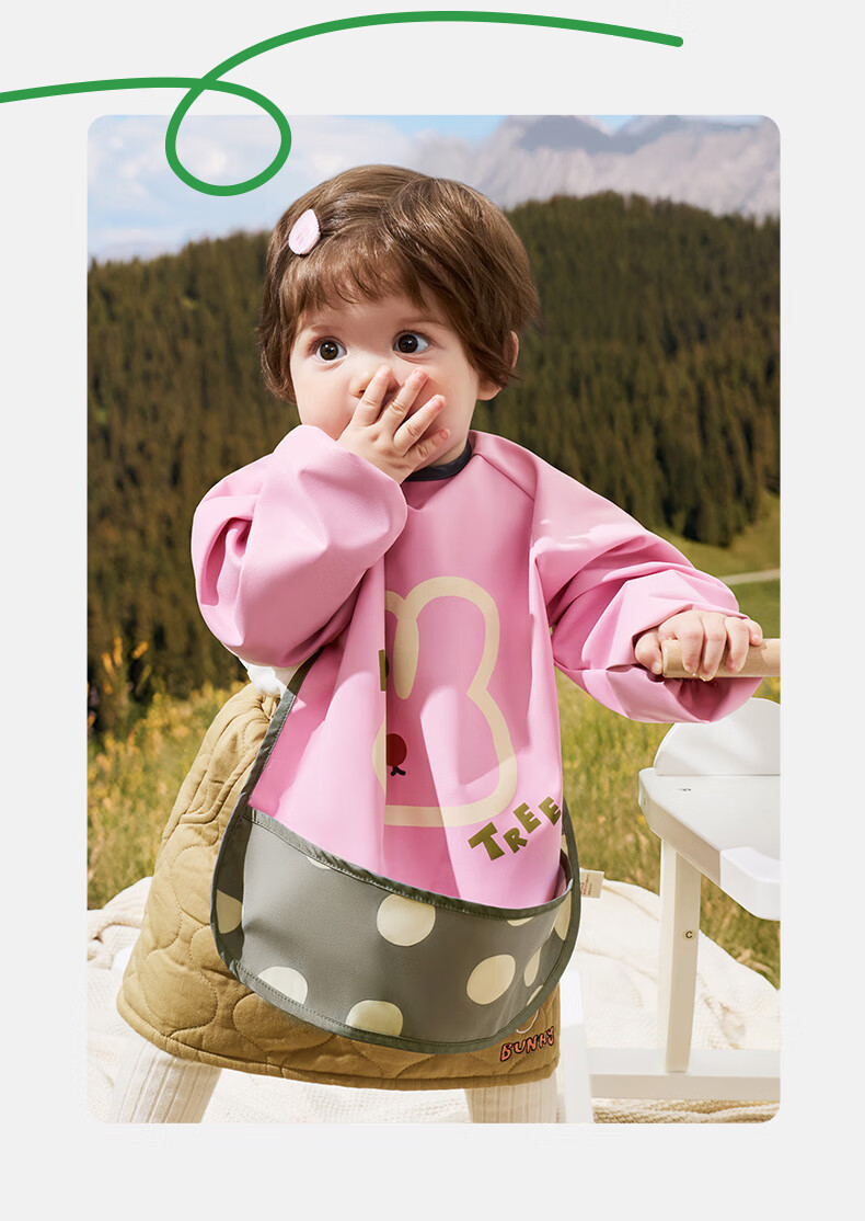 Kocotree KK Tree Kids Waterproof and Stain-Resistant Bib Baby Feeding Smock Three-Proof Apron 24