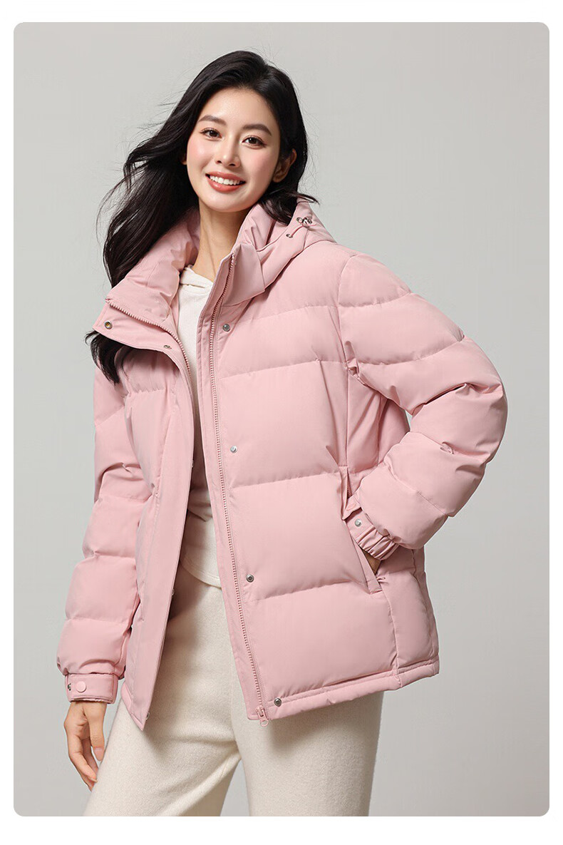 YAYA Women's Short Down Jacket 2025 Winter Thickened Warm Anti-Cold Loose Fit Outerwear 22