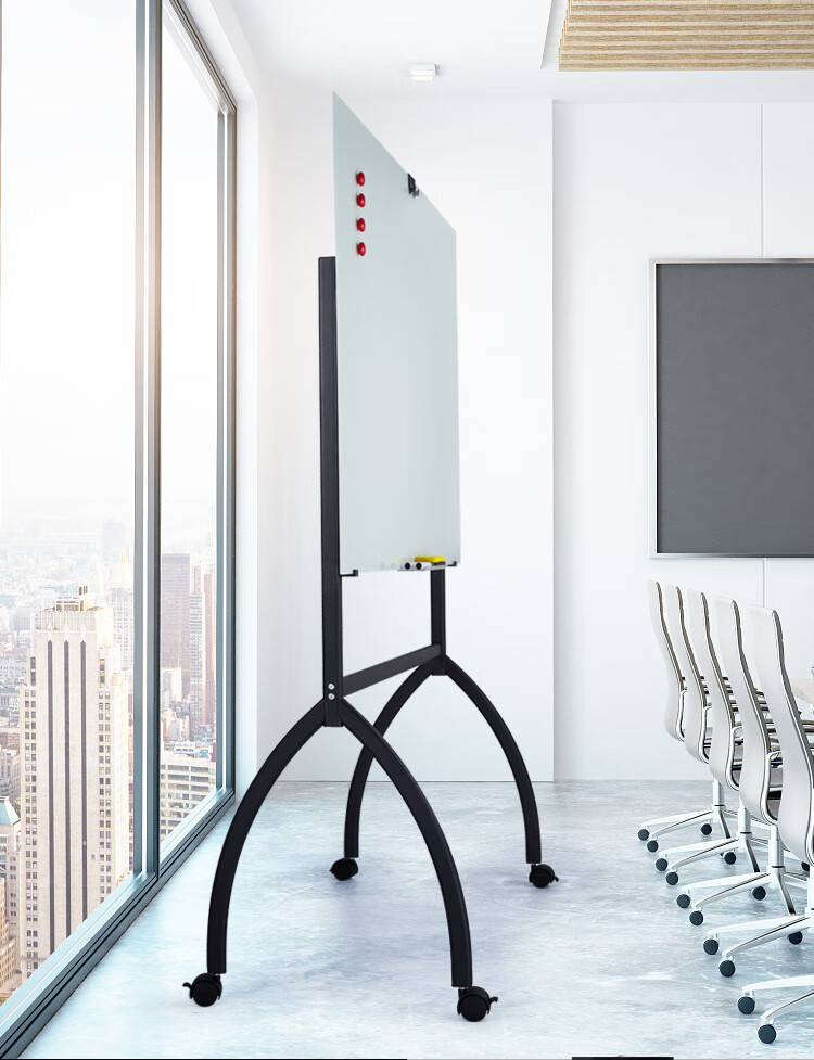 磁性钢化玻璃白板写字板支架式办公室会议黑板墙贴家用儿童教学培训