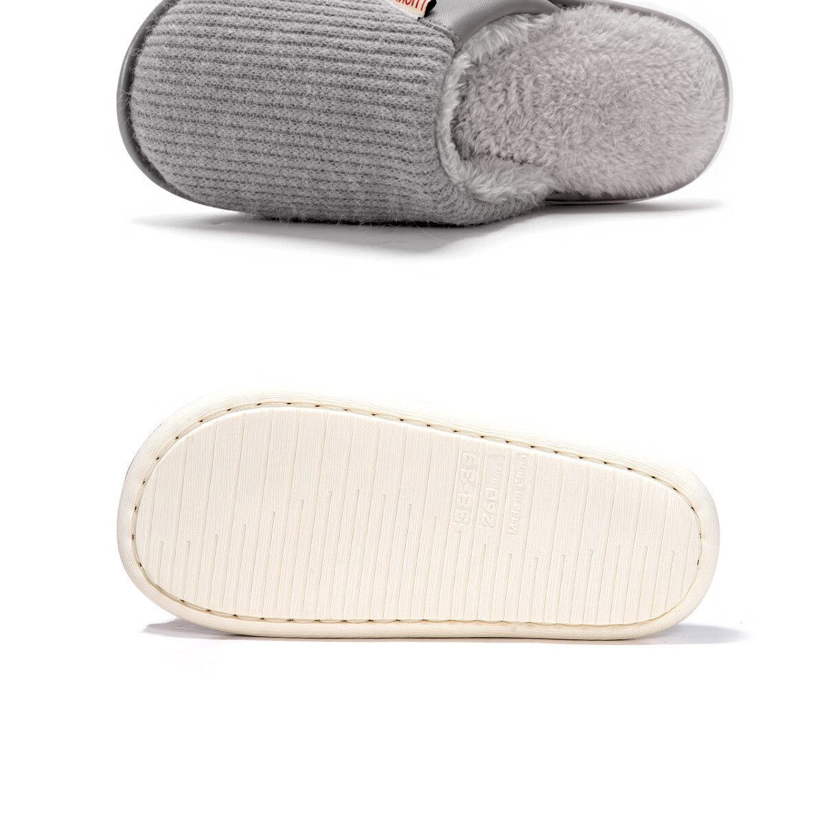 Runrou Cotton Slippers for Men, Winter Home Use, Warm Fleece-Lined, Large Size, Indoor Non-Slip, New Style for Autumn 2025 Floor Slippers 7