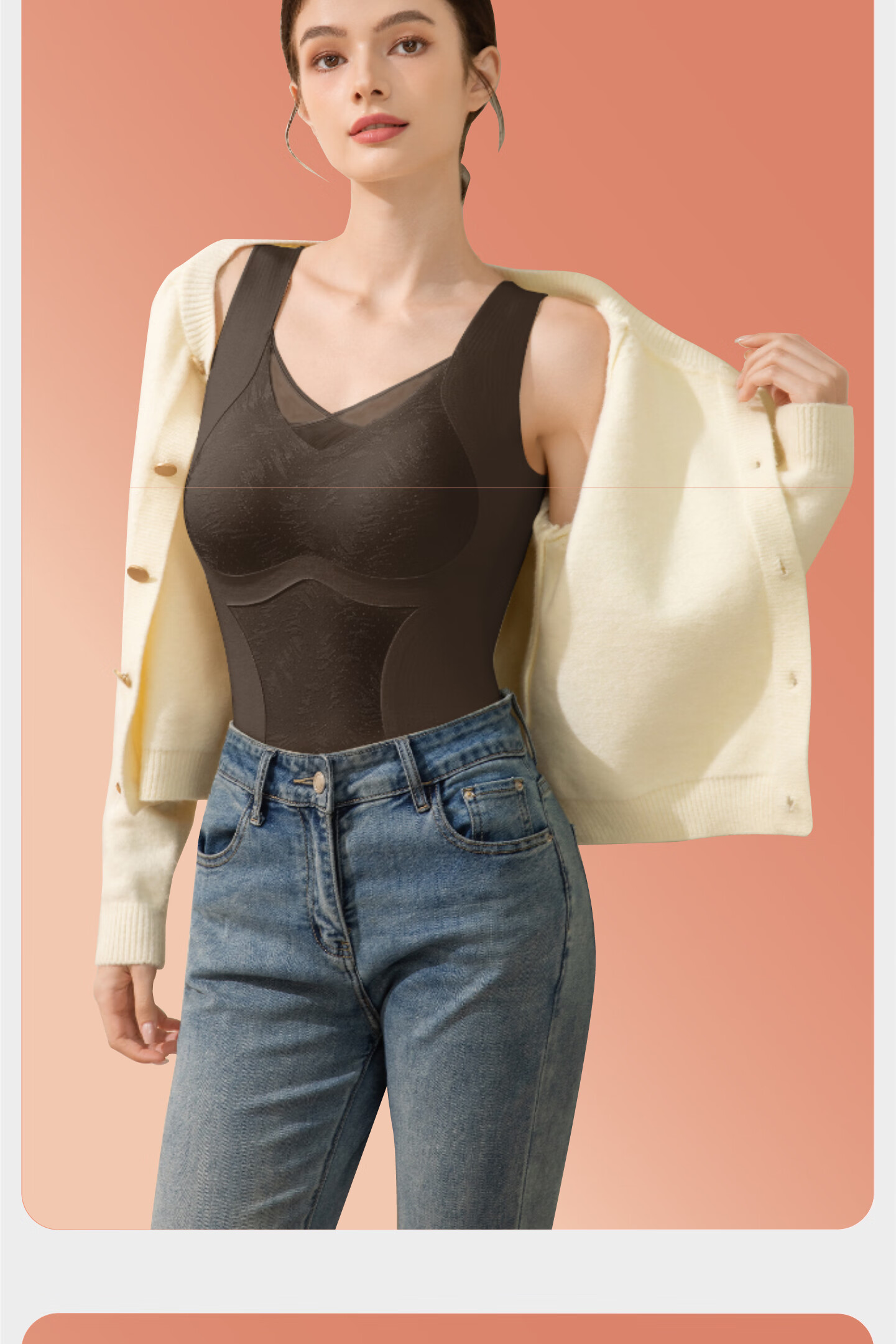 Tingmei Seamless Thermal Vest for Women with Built-in Bra Pads 2025 New Autumn Winter German Velvet Base Layer XL 16