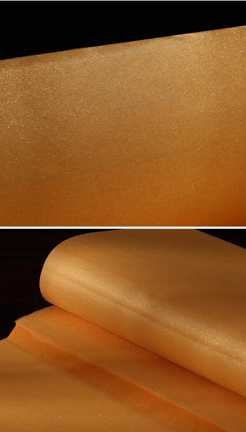 凤泉古法藏经纸四尺书法作品纸佛教黄金粉宣纸半生熟小楷纸抄经纸水墨