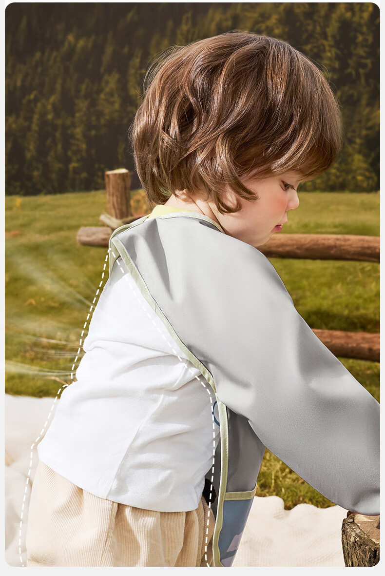 Kocotree KK Tree Kids Waterproof and Stain-Resistant Bib Baby Feeding Smock Three-Proof Apron 14