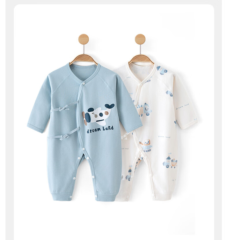 Shubeiyi 2-Pack Newborn Baby Rompers Spring Autumn Infant Bodysuits Full Moon Outfits Butterfly Design Size 59 3