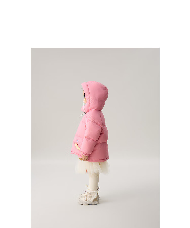 Papapapa Winter Kids Down Jacket Unisex Three-Proof Warmth Locking Pink 120 6