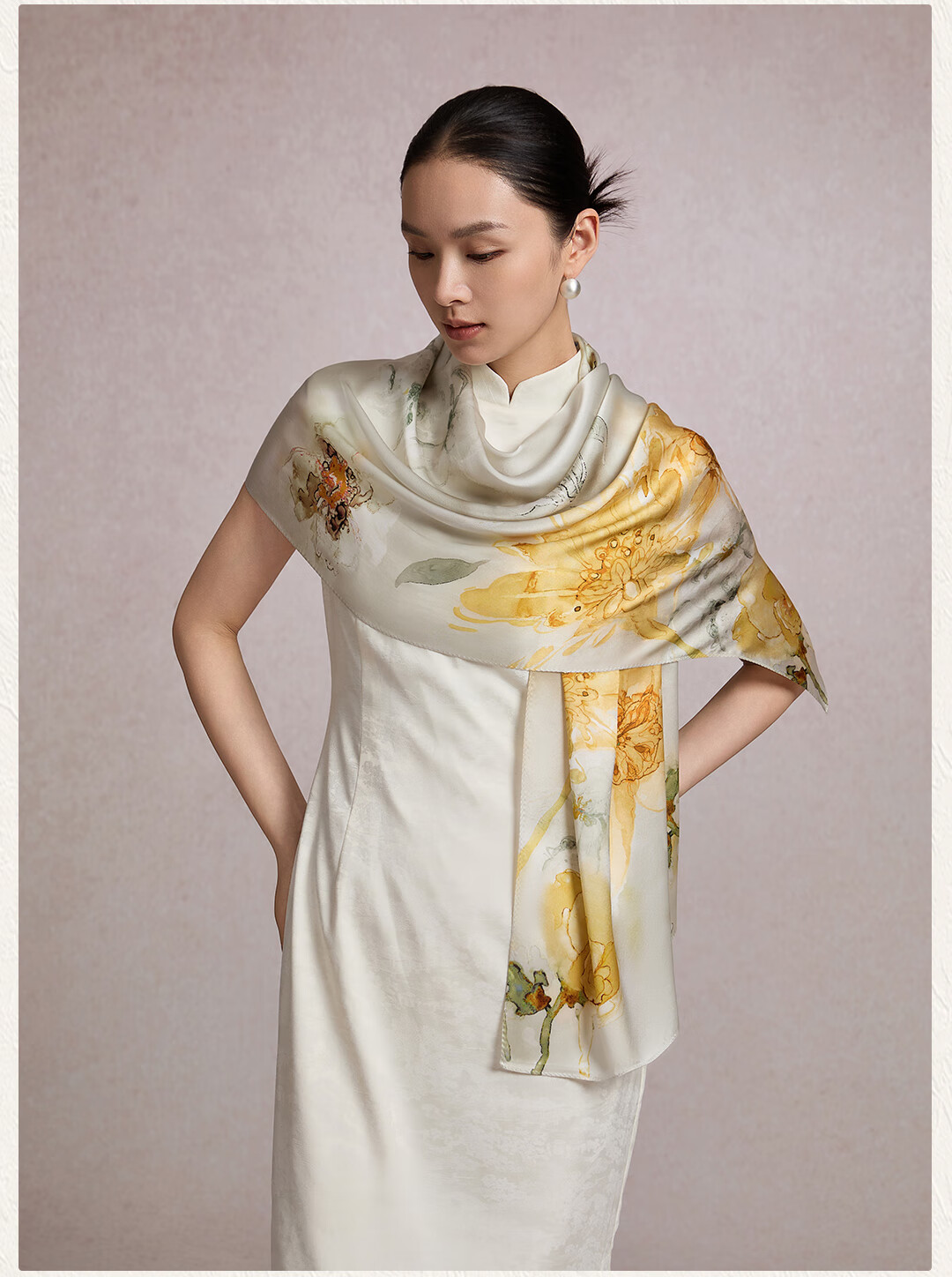 Shanghai Story [Upgraded 30% Encryption] Pure Silk Scarf Gift Box Mulberry Silk Shawl Birthday Gift for Mom Women 5