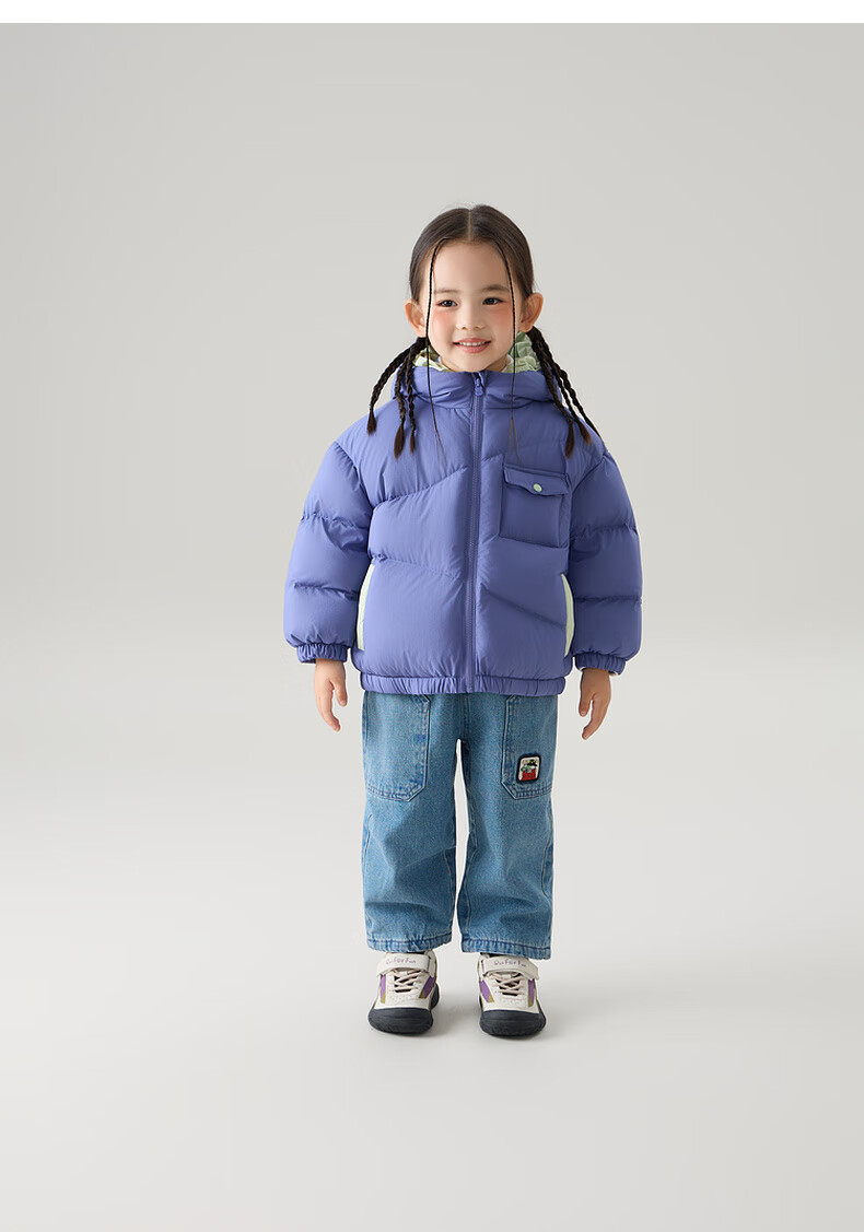 Papapapa Winter New Kids Super Puffy Down Jacket Boys Girls Warm Heat-Retaining Coat Gray 130 3