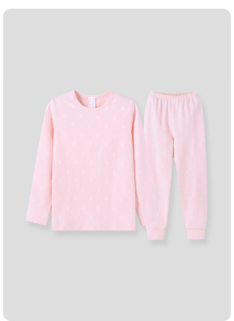 Annil Kids Boys and Girls Textured Printed Autumn Shirt and Pants Set 2025 New Pink White Floral 120 2