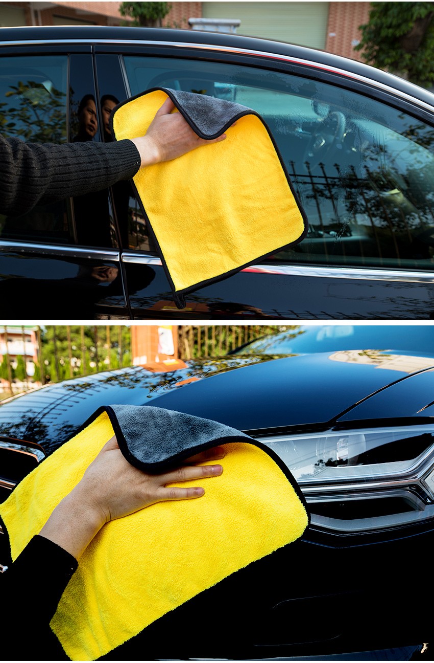 amwell高密洗车毛巾双面珊瑚绒细纤维擦车巾加厚擦车毛巾双层珊瑚绒