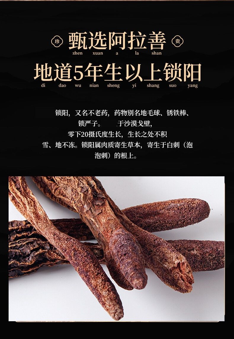 金锁阳正宗内蒙古阿拉善整根切片锁阳配肉苁蓉滋补泡酒料磨粉整个的
