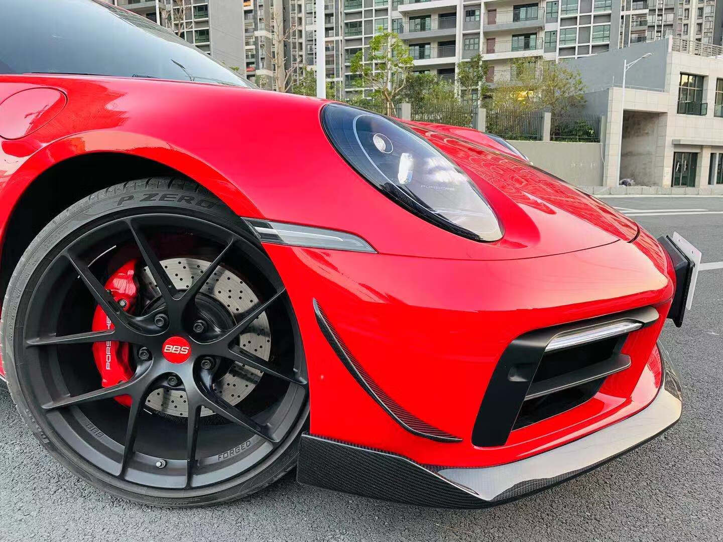 适用于保时捷992改niw碳纤小包围前杠后杠前唇后唇尾翼侧裙叶子板hxm