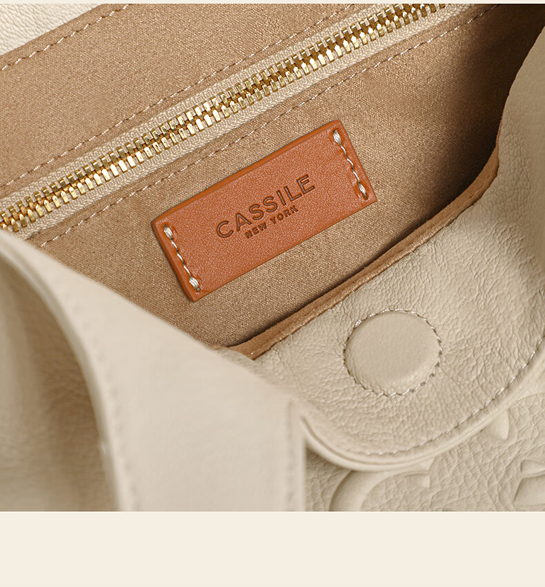 CASSILE Women's Handbag, Genuine Deer Leather, High-End Luxury Feel, Large Capacity, Soft Tote Bag, Birthday Gift 15