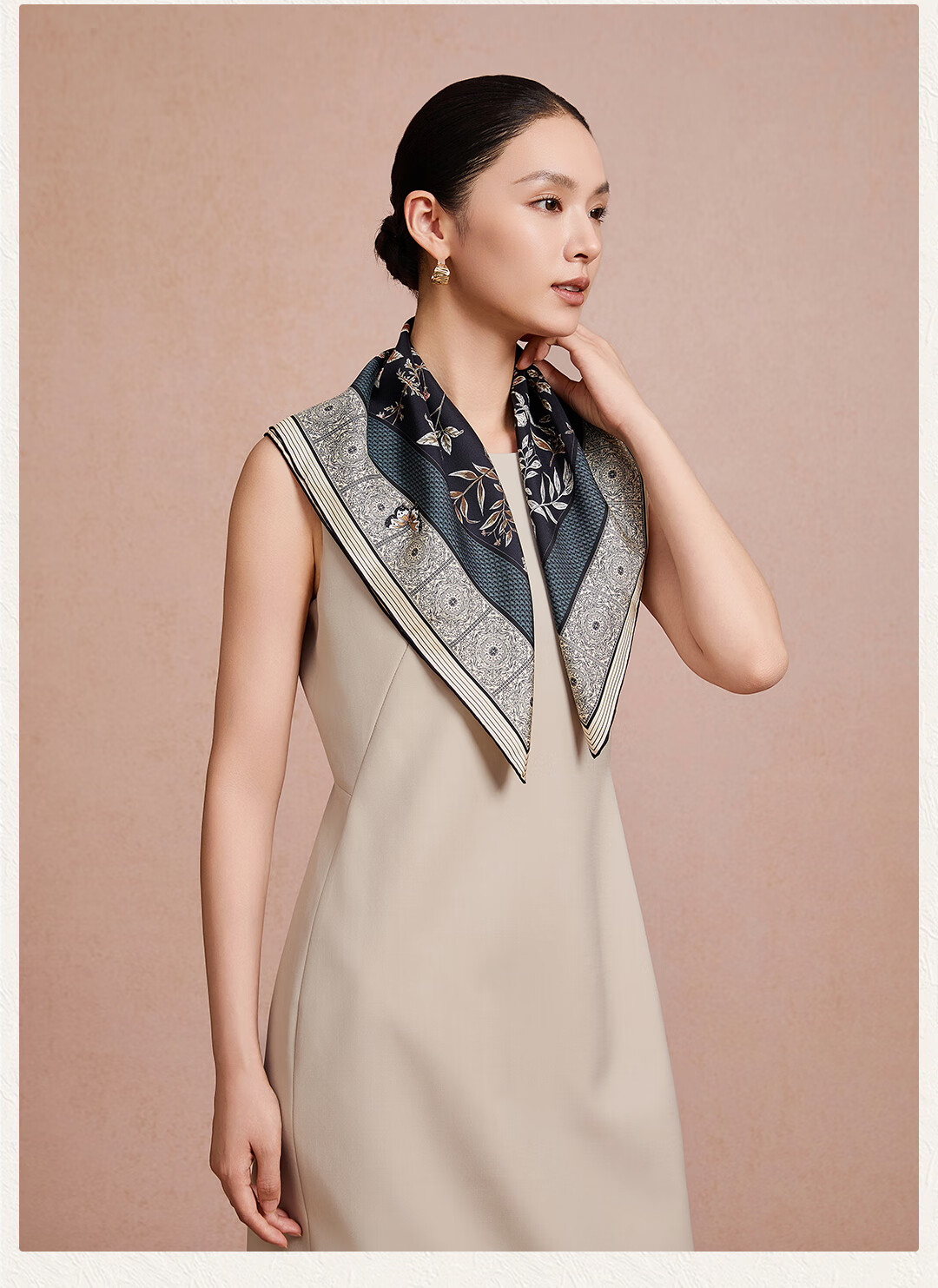 Shanghai Story [Counter Same Style] 100% Mulberry Silk Twill Scarf Silk Shawl Gift for Mom Women's Day Birthday 8