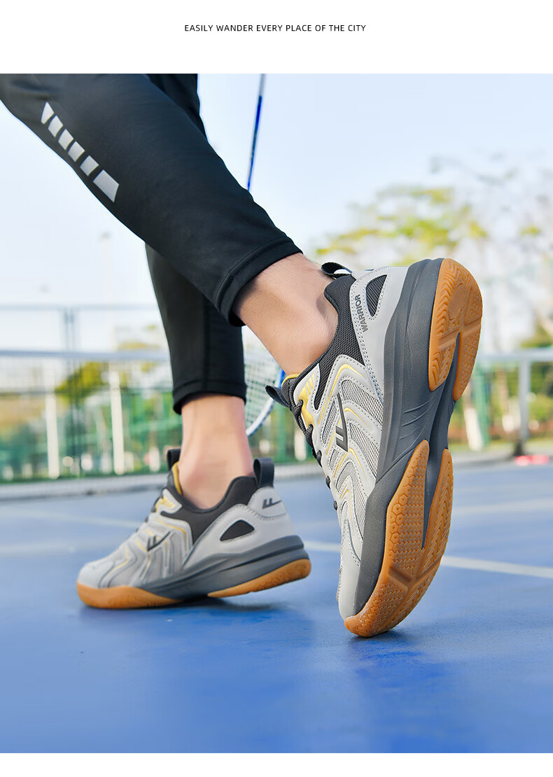 Warrior Badminton Shoes Table Tennis Shoes Tennis Shoes Training Shoes Unisex Parent-Child Model 1033 Size 40 White Pink 17