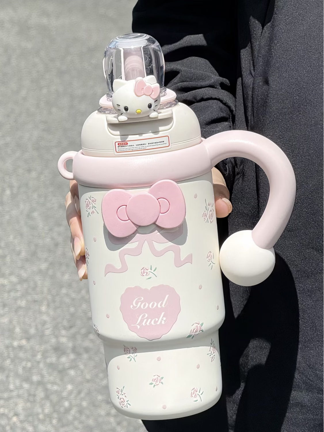 Oktp High-Value Ice Cup Straw, Insulated Water Bottle for Women, Large Capacity, Cute Design, New Year's Gift for Girlfriend Or Wife 4