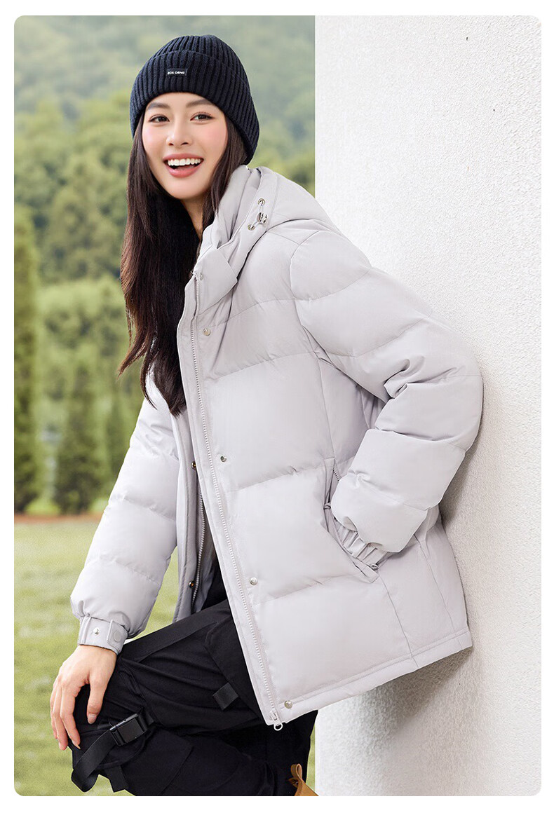 YAYA Women's Short Down Jacket 2025 Winter Thickened Warm Anti-Cold Loose Fit Outerwear 10