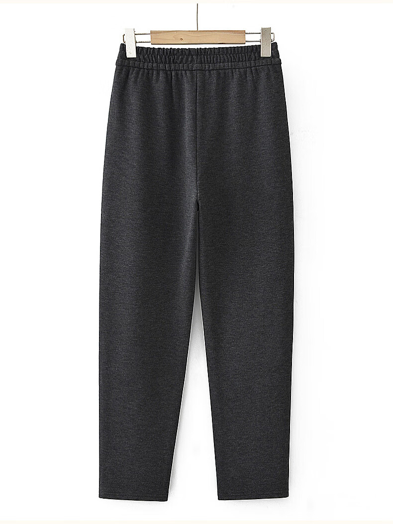 Yalu Middle-Aged and Elderly Women's Autumn Casual Pants Grandma New Mom Pants Winter Fleece-Lined Straight Sweatpants Elderly Long Pants 3