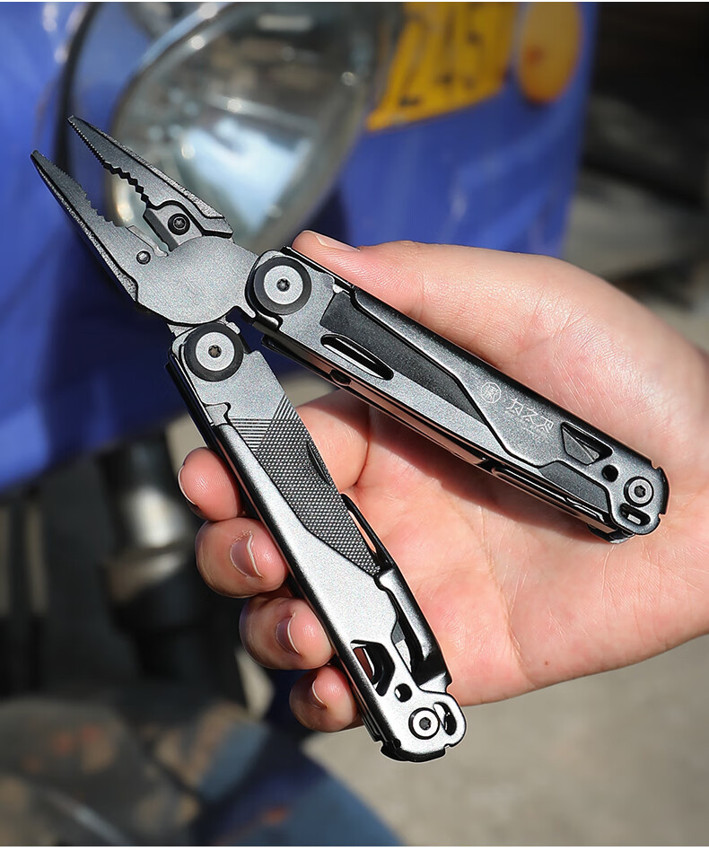 WeiZhiWei KaiTuo Silver Outdoor Home Multifunctional Folding Knife Emergency Rescue Pliers Portable Swiss Army Knife 20