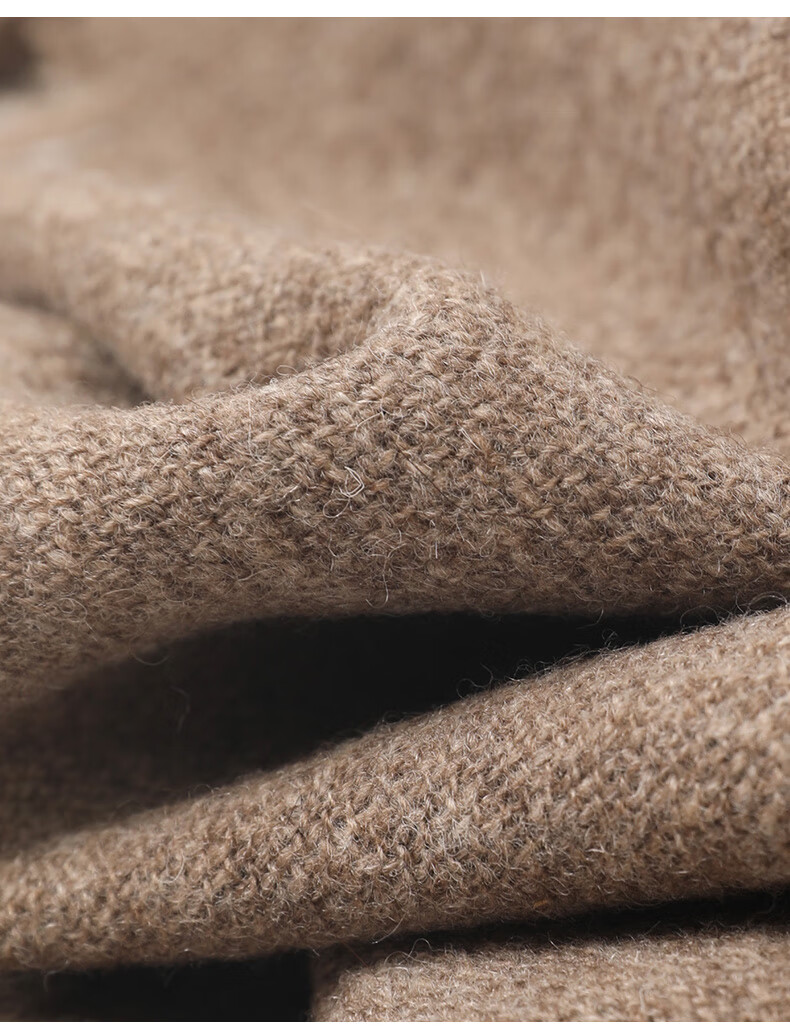 BOHOBOCO 100% Wool Shawl Scarf Summer Air-Conditioned Room Soft Lambswool Warm Versatile Skin-Friendly Nap Blanket Camel Color 22