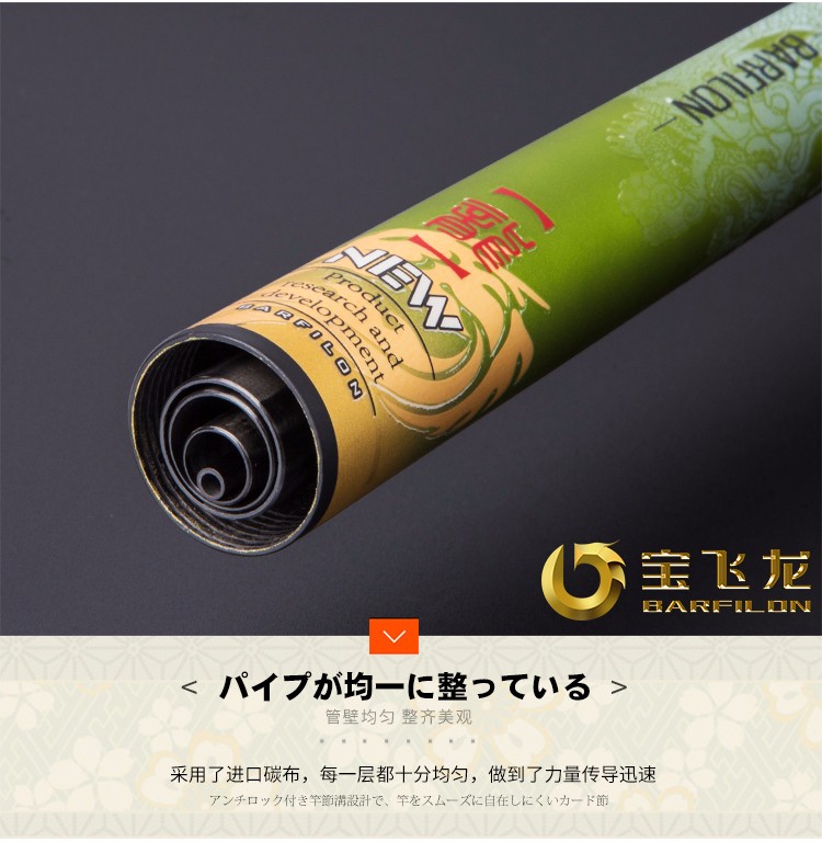 宝飞龙旗舰新品鱼竿新品龙啸九天5h28偏19调超轻超硬台钓手竿鲤鱼草鱼