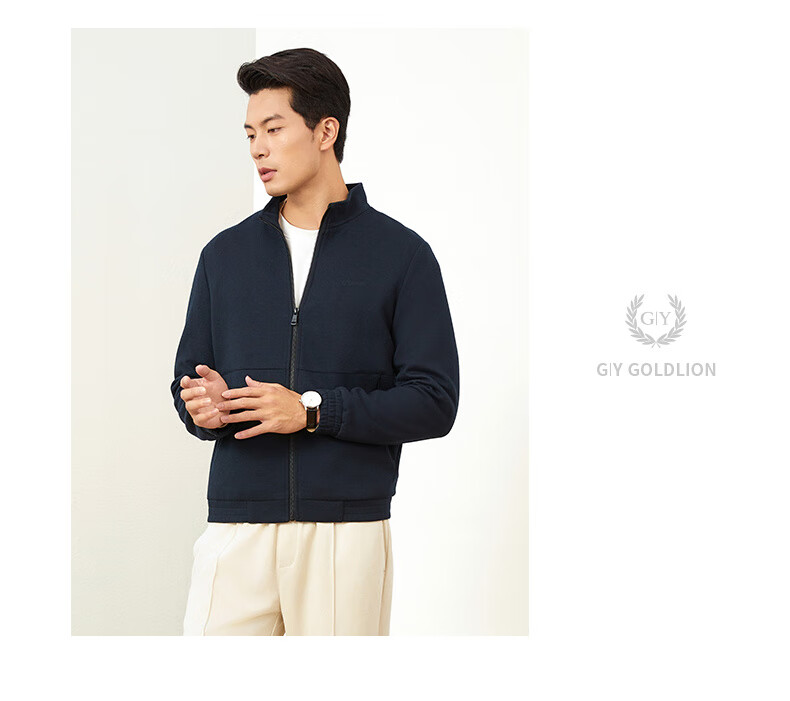 Goldlion GY Jacket Autumn Winter Men's Warm Casual Windproof Cold-Resistant Coat JWL0279-MK111 Black 3XL 9