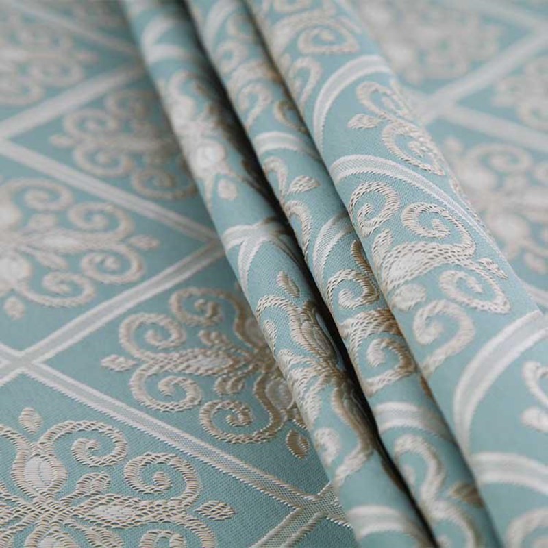 手巾布艺防尘罩欧式四季防滑沙发垫刺绣沙发后背巾沙发盖布 孔雀蓝色