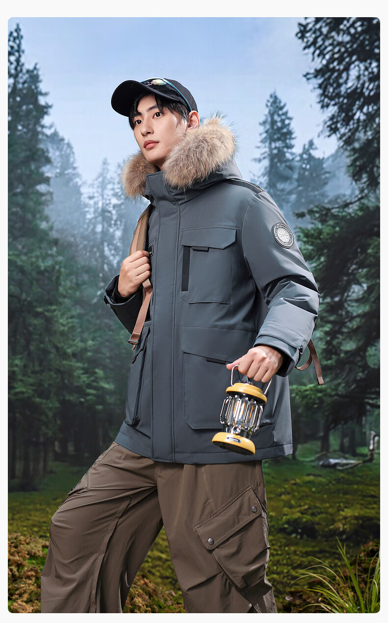 SNOWFLYING 2025 New Men's Winter Mid-Length Down Jacket Warm Simple Business Casual Windproof Durable Cold-Resistant Coat 10