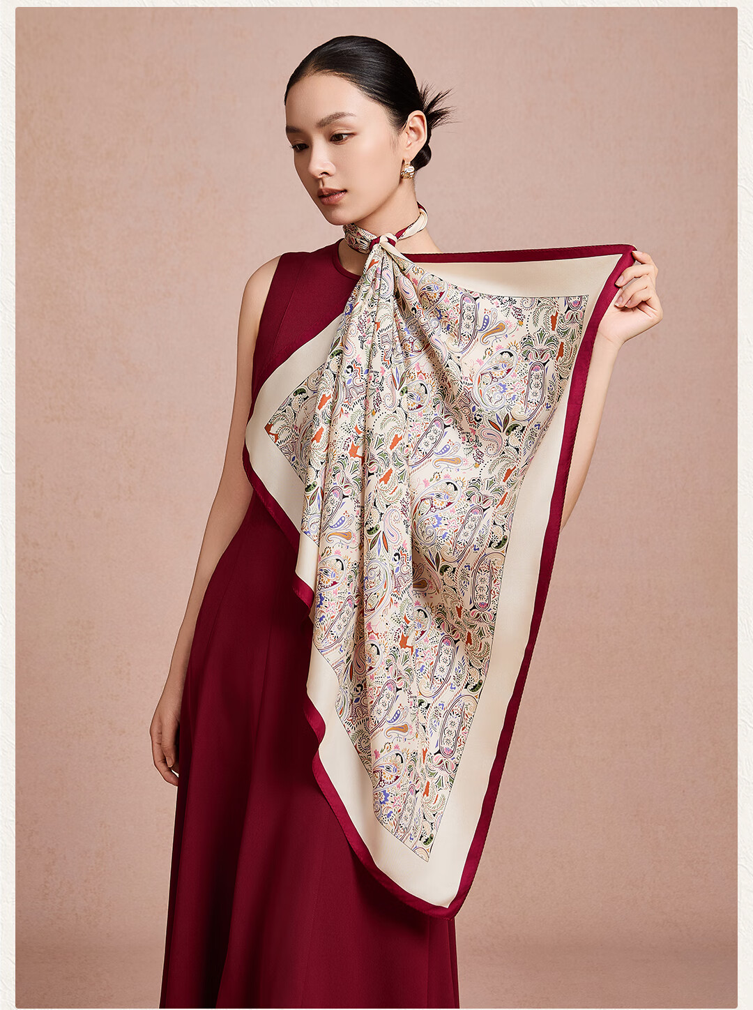 Shanghai Story New 100% Mulberry Silk Twill Scarf Shawl Gift Box for Mom Mother's Day Birthday Gift 9